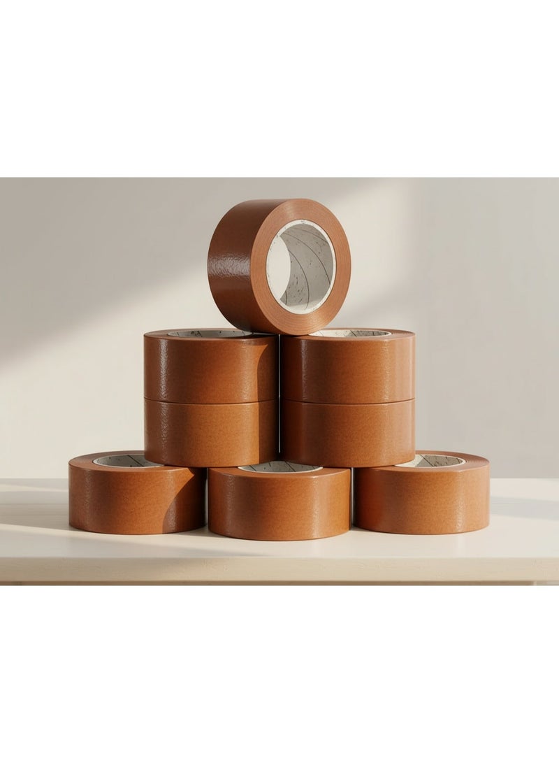 AKSONZ Brown Packing Tape 2 Inch x 50 Yards (48mm) Heavy Duty Strong Adhesive Packaging Tape for Shipping, Moving Boxes, Warehouse & Office Sealing, Pack of 12 Rolls - Image 1